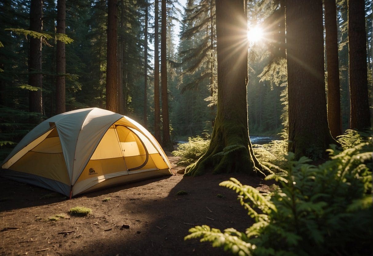 Camping olympic national forest